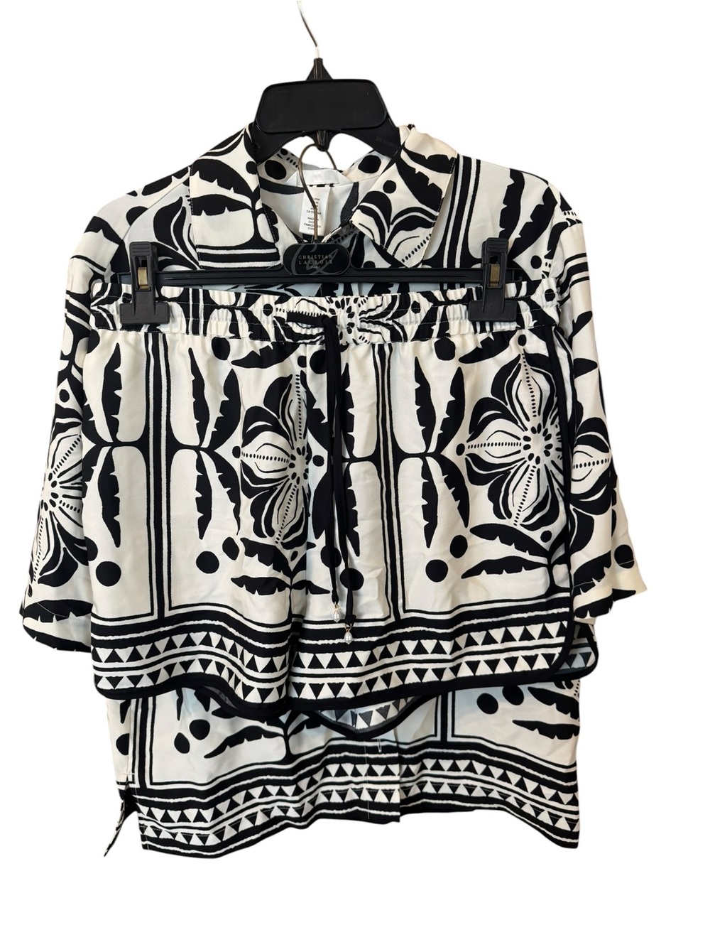 Black & White Floral-Print Women’s Co-ord set